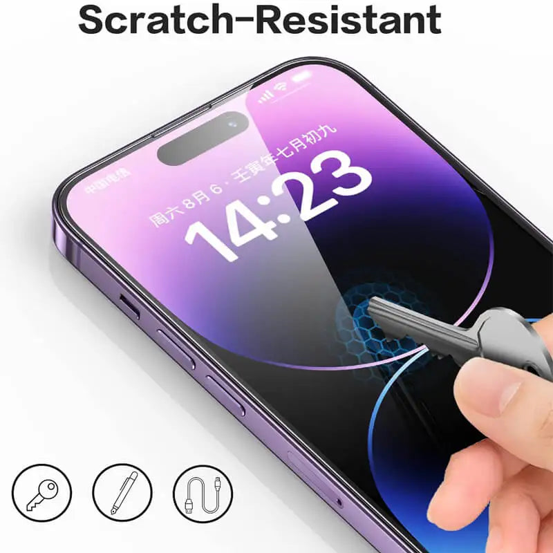 Premium Tempered Glass Screen Protector for Apple iPhone – HD Clear, Anti-Fingerprint, Case-Friendly Screen Guard