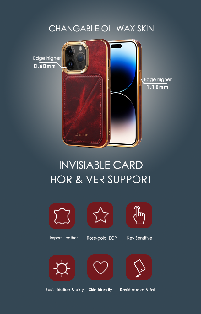 Luxury Cowhide Leather Wallet iPhone Case – Magnetic Card Holder, Plating Shell, Shockproof Protection, Premium Design for iPhone Models