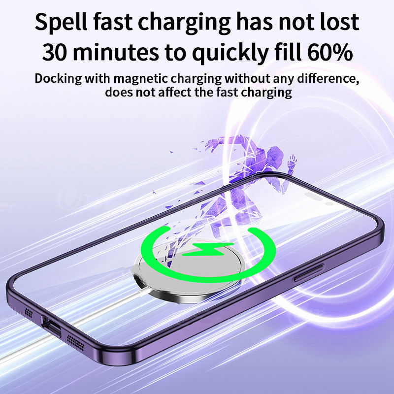 Luxury Ultra-Thin iPhone Case - MagSafe Compatible, Clear Transparent, Shockproof, Scratch-Resistant Hard PC Cover