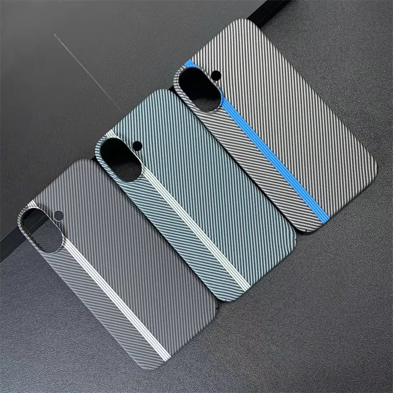 High Quality Apple iPhone Case, MagSafe Compatible, Camera Lens & Screen Protection, Ultra Thin, Shockproof, Magnetic Full All Around Cover – Double Color Carbon Fiber Texture Matte Case with Ultra Thin Shockproof Design