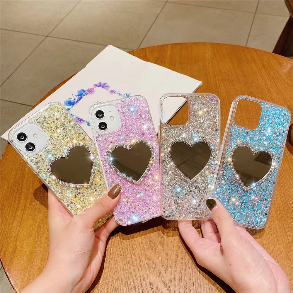Luxury Apple iPhone Case, MagSafe Compatible, Camera Lens and Screen Protection, Ultra Thin, Shockproof, Magnetic, Full All Around Protection, Glitter Mirror Soft Cover
