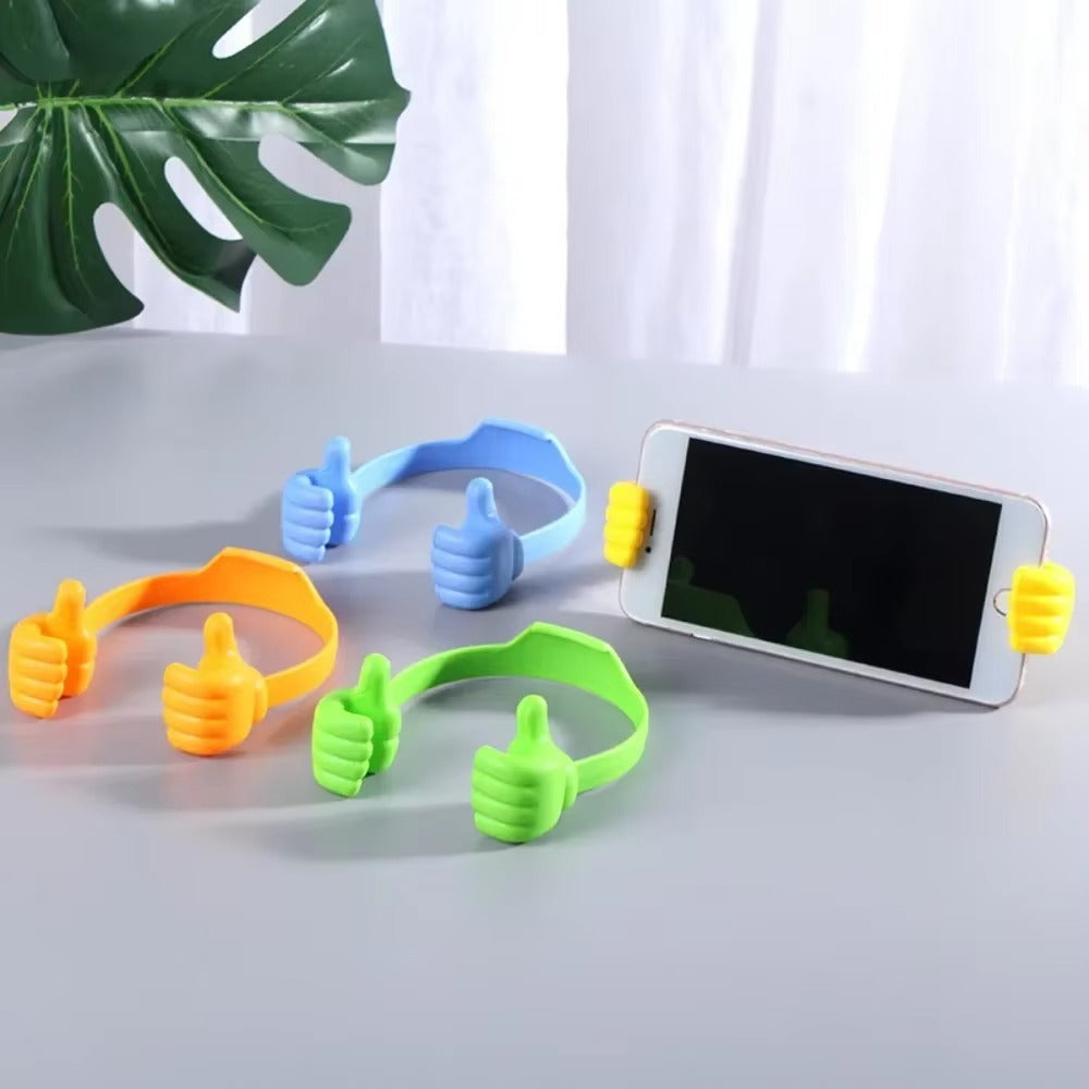 High Quality Thumbs-Up Phone Stand for iPhone, Adjustable Plastic Desk Holder, Universal Mount for iPad and Apple Tablet Devices