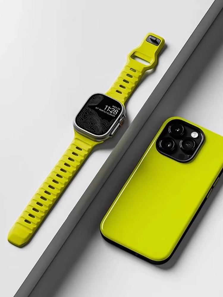 Premium Silicone Sport Watch Band – Soft, Waterproof, Adjustable Strap Compatible with 38mm to 49mm Smartwatches, Breathable & Lightweight Design