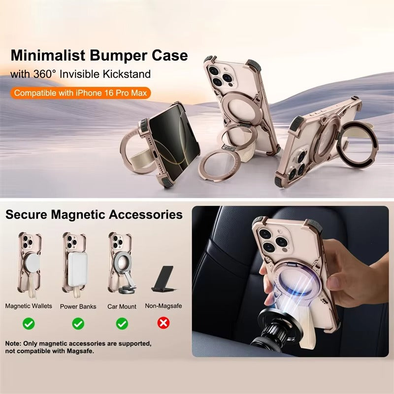 Premium Apple iPhone Case Camera Lens & Screen Protection, Ultra Thin Shockproof Magnetic Full All Around Protection Cover