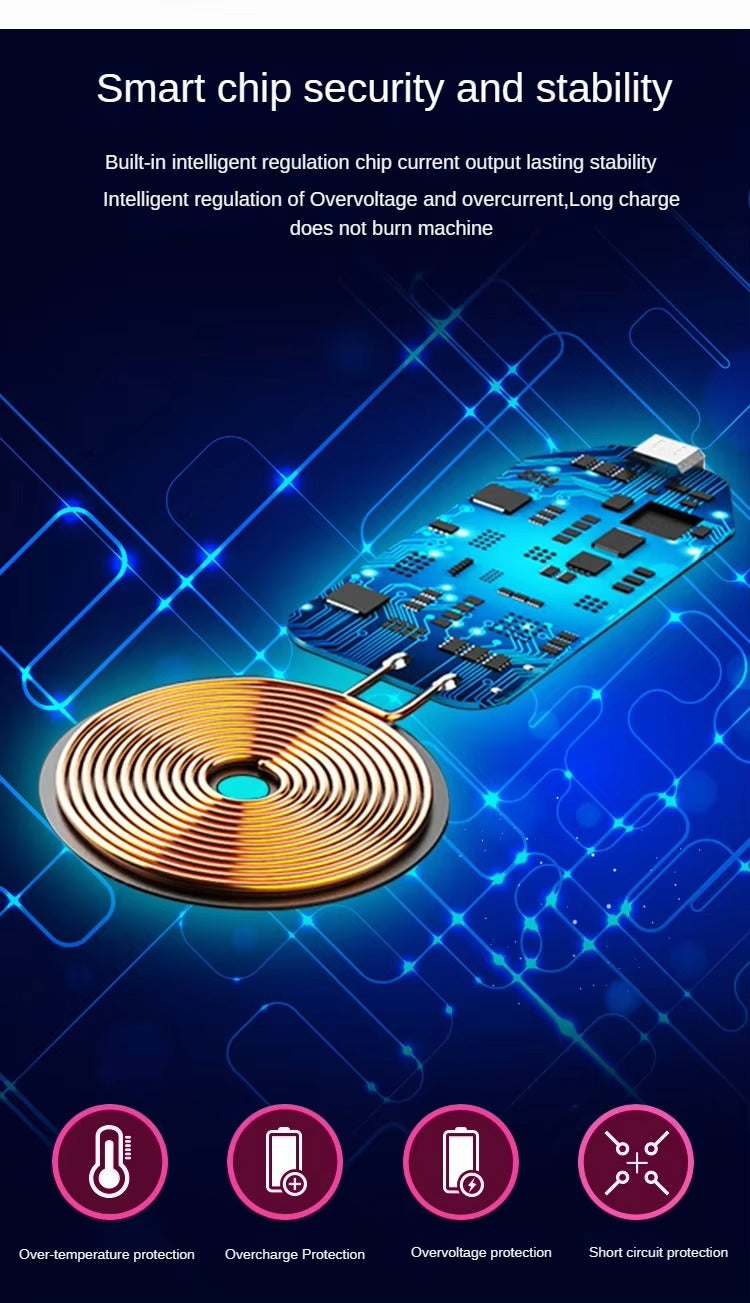 Premium, 2-in-1 Mouse Pad with Qi Wireless Charging – PU Leather Desk Mat with Phone Holder, USB Type-C Compatible