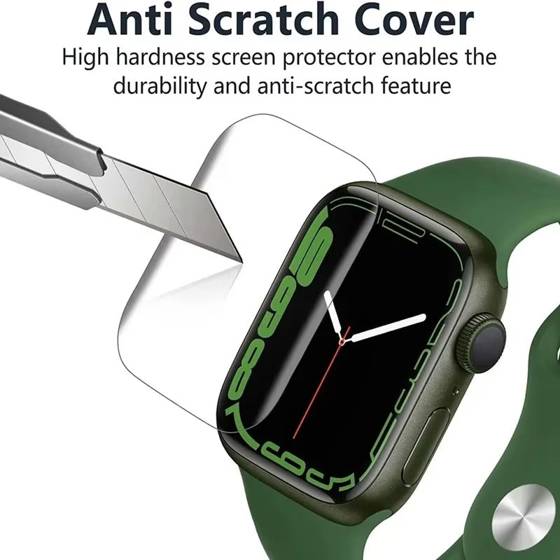 Ultra-Thin Hydrogel Screen Protector for Apple Watch – Edge-to-Edge Flexible Film, Anti-Scratch, Bubble-Free, HD Clarity, Water & Dust Resistant, Not Glass