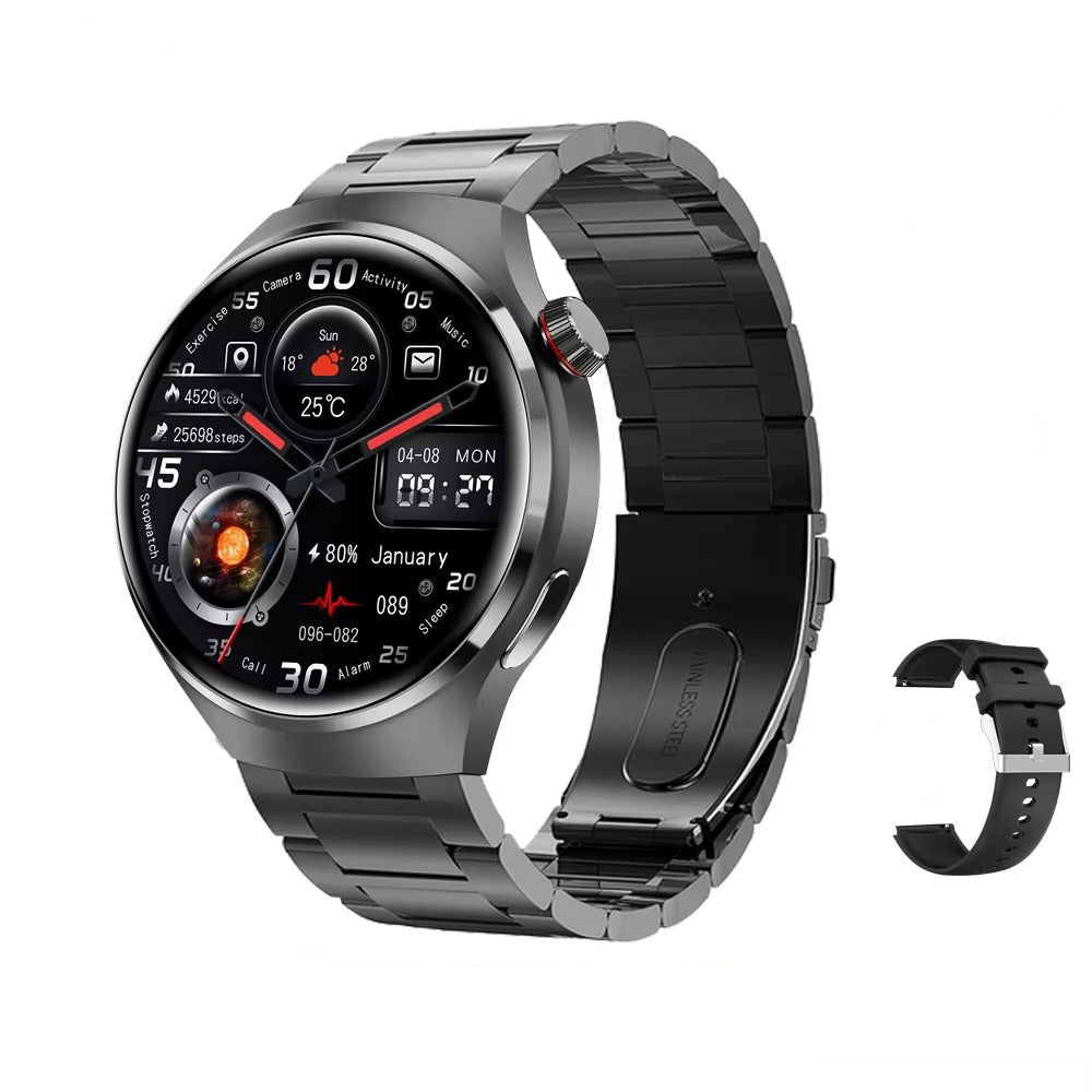 NFC GPS Smartwatch for Men – 1.6" AMOLED Display, Bluetooth Calling, Health & Fitness Tracker, Sleep Monitor, IP68 Waterproof, Long Battery Life, Voice Assistant