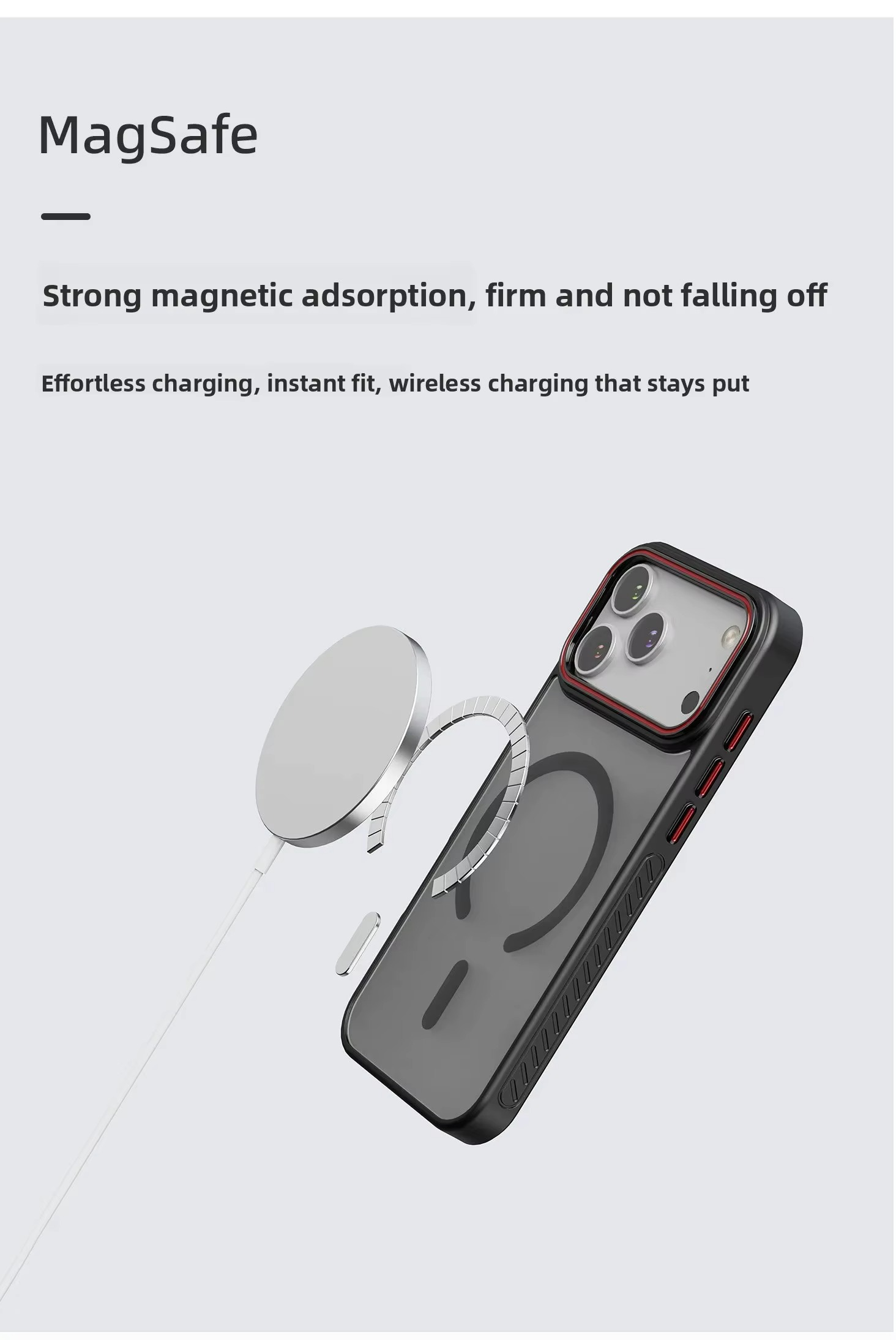 Luxury Transparent Matte iPhone Case – MagSafe Compatible Magnetic Protective Cover with Shockproof Frame and Raised Camera Lens Protector