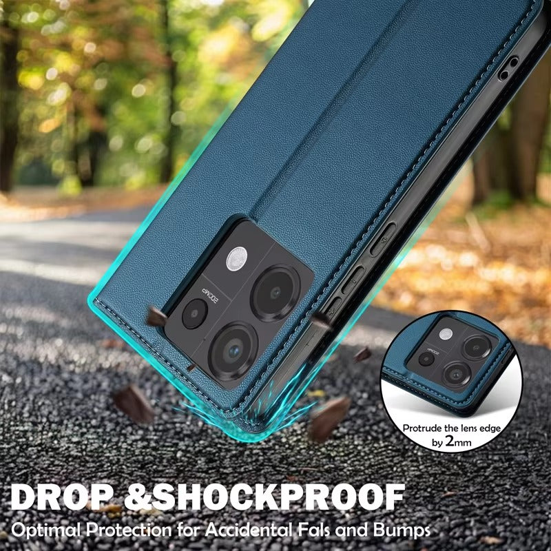 Luxury Apple iPhone Case, MagSafe Compatible, Camera Lens and Screen Protection, Ultra Thin, Shockproof, Magnetic, Full All Around Protection, Leather Flip Magnetic Cover