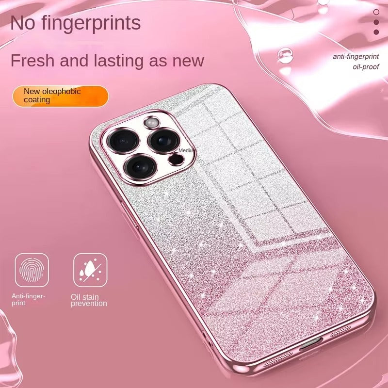 Premium Glitter Electroplated Apple iPhone Case, MagSafe Compatible, Ultra Thin Magnetic Shockproof Full Protection Cover