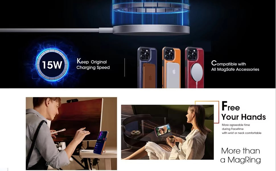 Premium Apple iPhone Case MagSafe Compatible Camera Lens Protection Screen Protection Cover