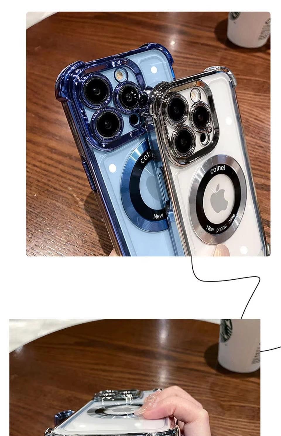 Premium Apple iPhone Case Camera Lens & Screen Protection, Ultra Thin Shockproof Magnetic Full All Around Protection Cover