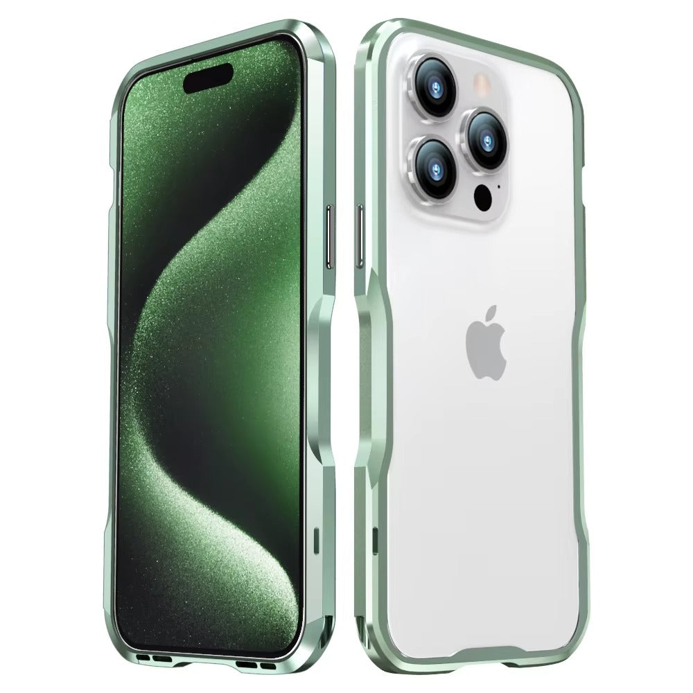 Luxury Apple iPhone Case, MagSafe Compatible, Camera Lens & Screen Protection, Ultra Thin, Shockproof, Magnetic Full All Around Cover – Aviation Aluminum Metal Frame Bumper Case with Sleek Protective Design