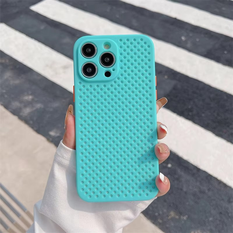 Luxury Apple iPhone Case, MagSafe Compatible, Camera Lens & Screen Protection, Ultra Thin, Shockproof, Magnetic Full All Around Cover – Hollow Soft Case with Heat Dissipation Design & Plain Color Ultra Thin Finish