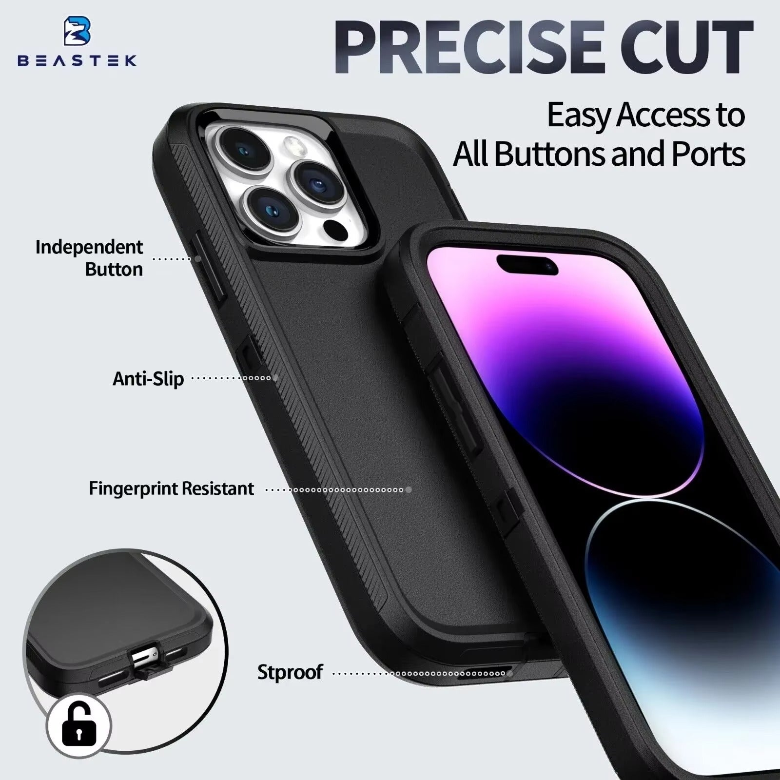 High Quality Apple iPhone Case, MagSafe Compatible, Camera Lens & Screen Protection, Ultra Thin, Shockproof, Magnetic Full All Around Cover – 3-in-1 Rugged Armor Case with Belt Clip & Dual-Layer PC+TPU Protection