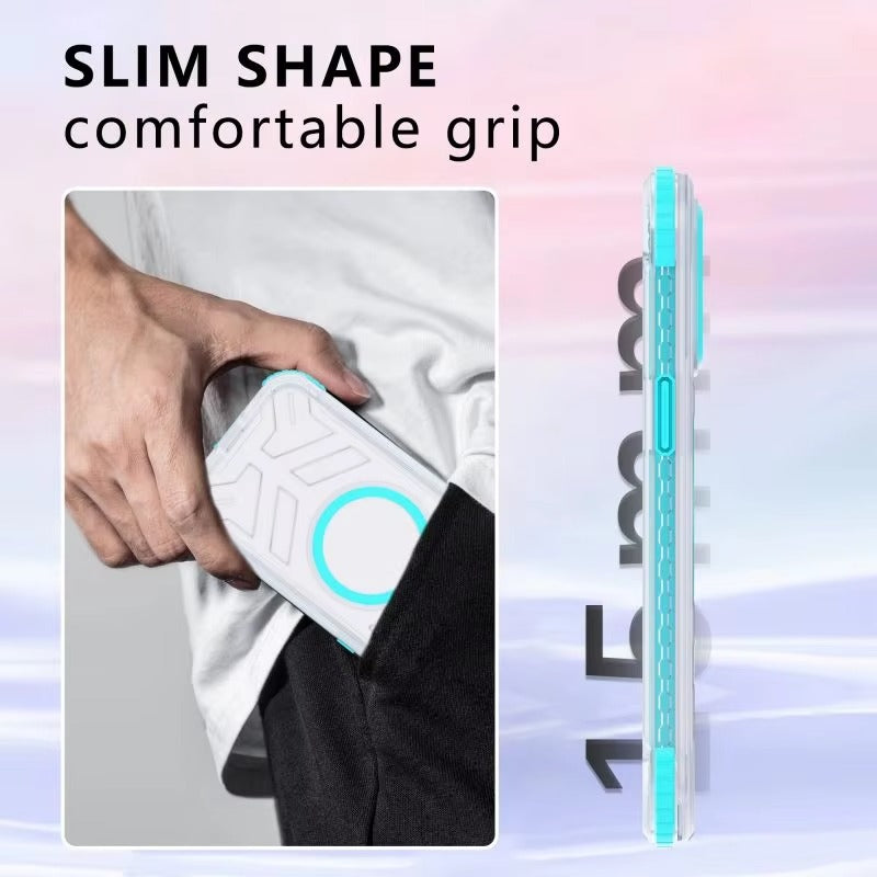 Luxury Apple iPhone Case MagSafe Compatible, Camera Lens & Screen Protection, Cover with IP68 Sealed Sport Design