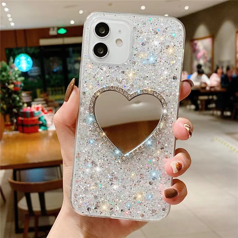 Luxury Apple iPhone Case, MagSafe Compatible, Camera Lens and Screen Protection, Ultra Thin, Shockproof, Magnetic, Full All Around Protection, Glitter Mirror Soft Cover