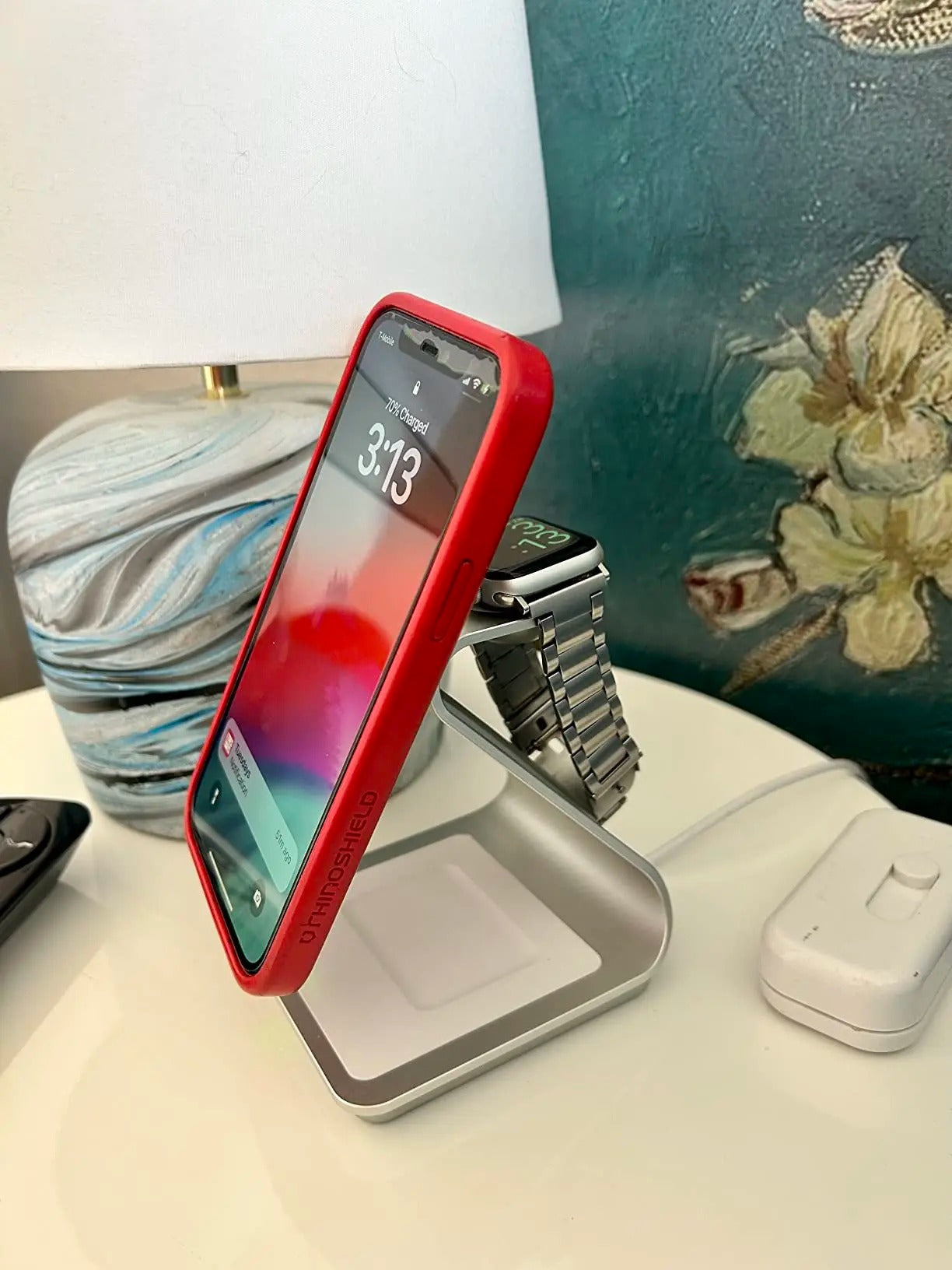 Premium 3 in 1 Magnetic Wireless Charging Stand – 15W Fast Charger Dock with Aluminum Alloy Metal Design for iPhone, Apple Watch and AirPods