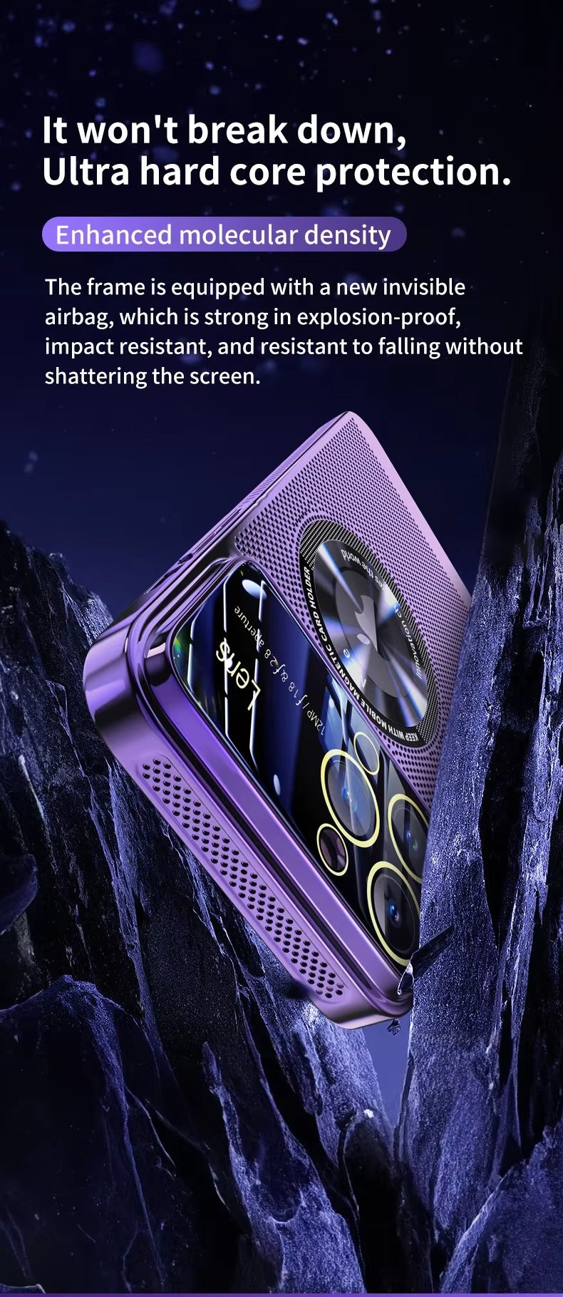 High Quality Apple iPhone Case Camera Lens Screen Protection, Ultra Thin Shockproof Magnetic Full All Around Protection Cover