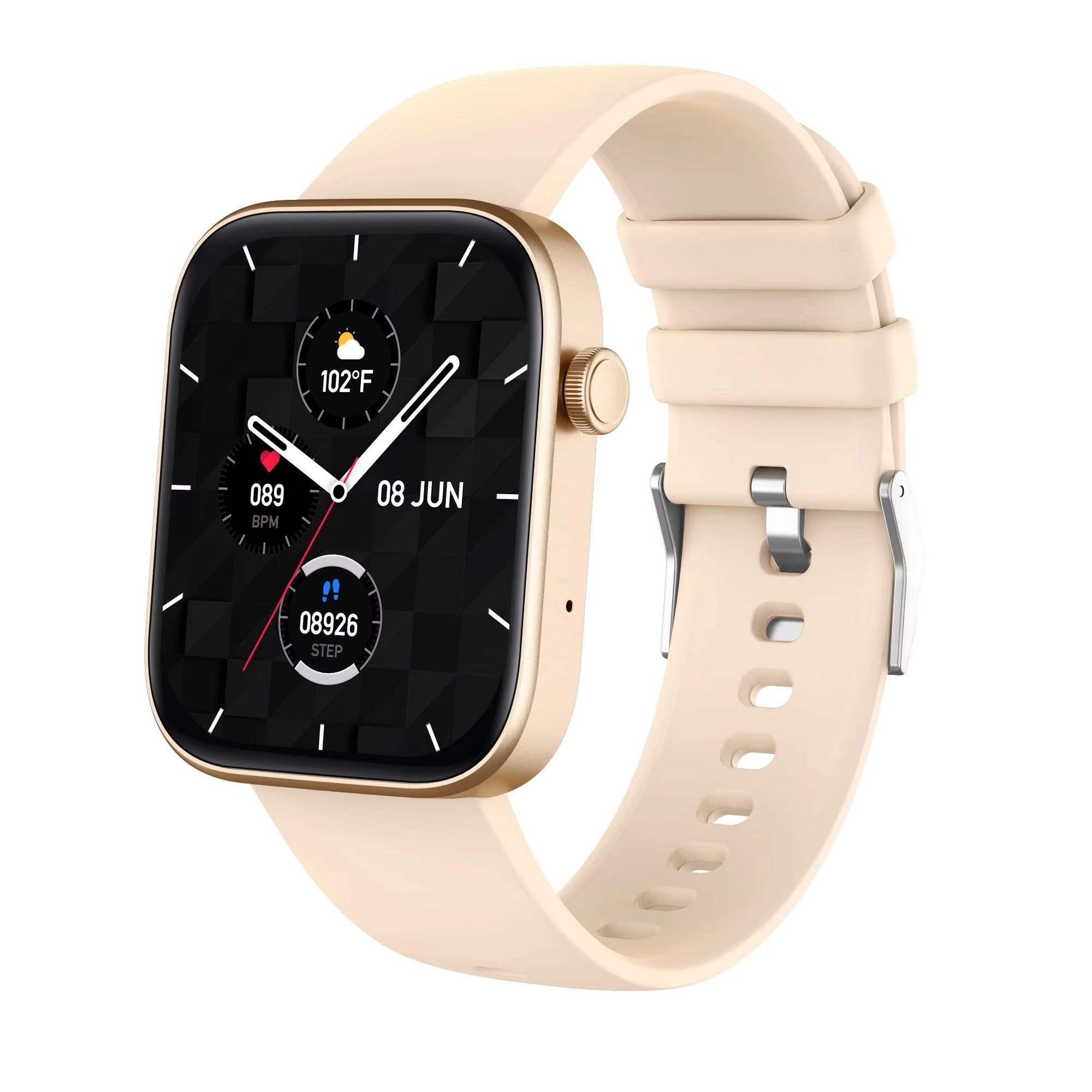 Premium Smartwatch with Bluetooth Calling, Health Monitoring Features, IP68 Waterproof Fitness Watch with Voice Assistant for iPhone Users