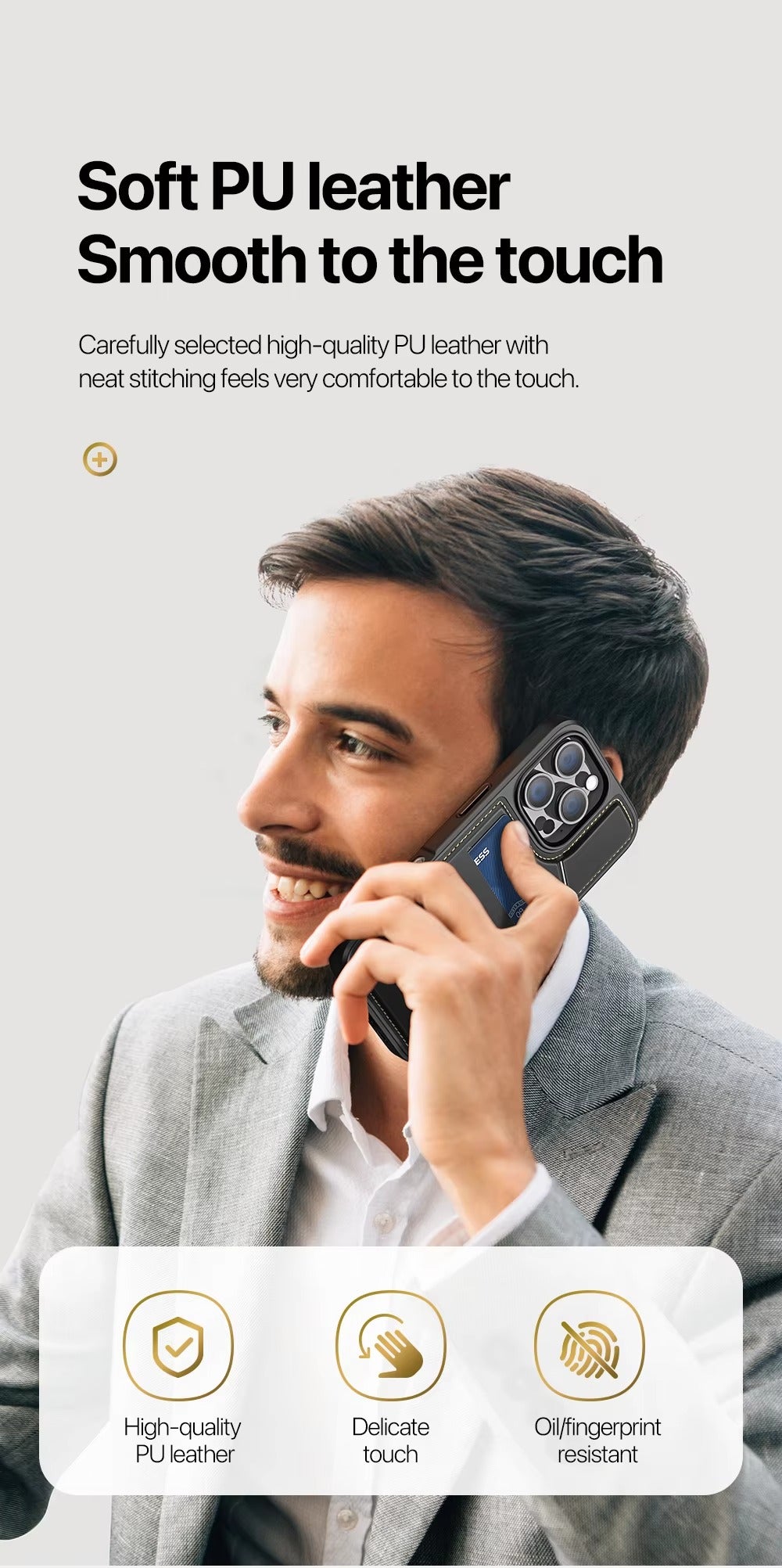 Premium Apple iPhone Case, MagSafe Compatible, Camera Lens and Screen Protection, Ultra Thin, Shockproof, Magnetic, Full All Around Protection, 3-in-1 Business Card Cover