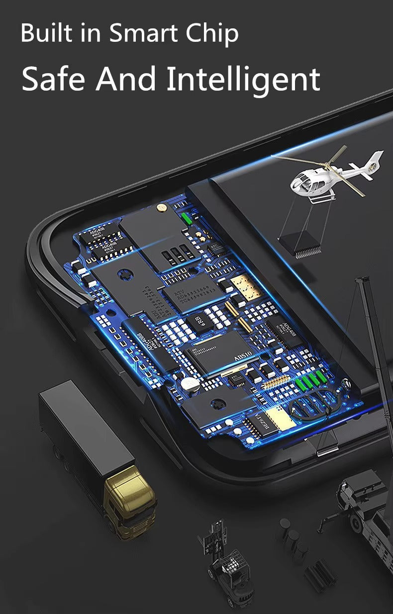 Premium Apple iPhone Case MagSafe Compatible, Camera Lens & Screen Protection, Ultra Thin Shockproof Magnetic Full All Around Protection Cover with 10000mAh Charging Power Bank