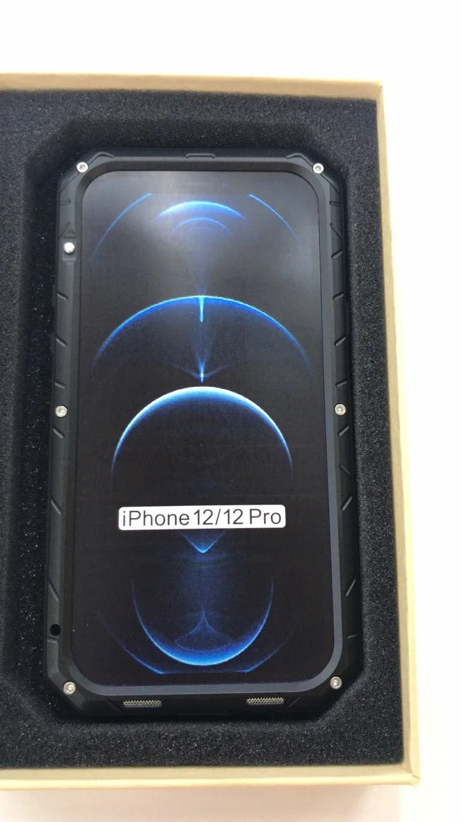 Luxury Apple iPhone Case, MagSafe Compatible, Camera Lens & Screen Protection, Ultra Thin, Shockproof, Magnetic Full All Around Cover – Aluminum Metal & Silicone Case with Dirt-Resistant Shockproof Design