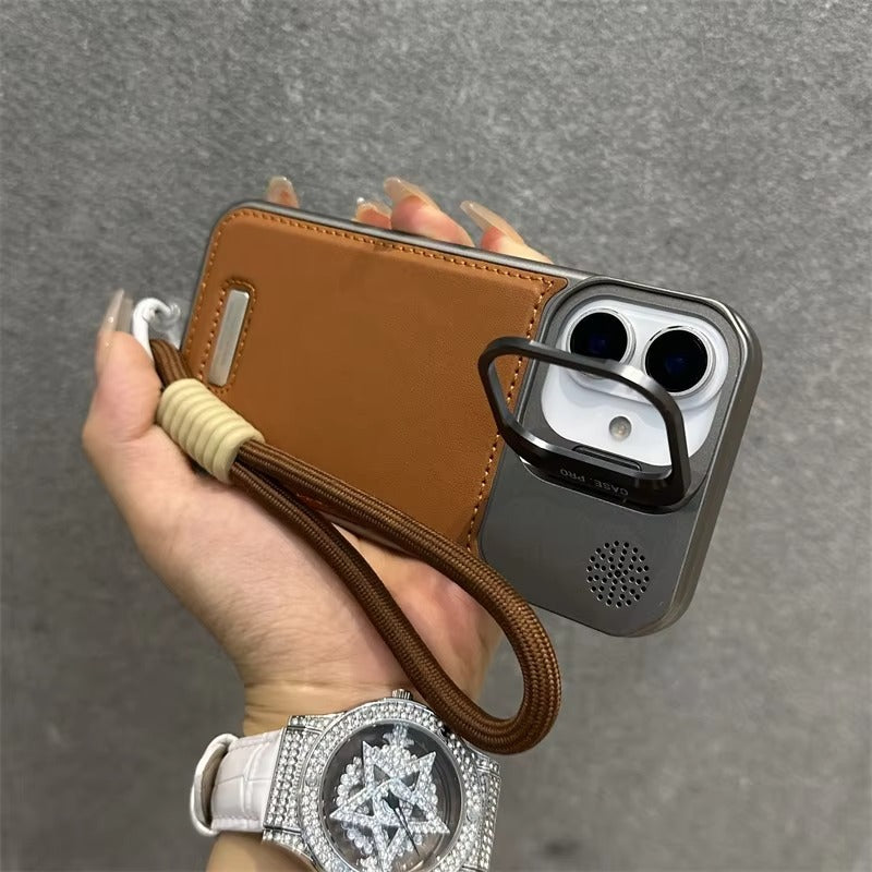 Luxury Apple iPhone Case, MagSafe Compatible, Camera Lens & Screen Protection, Ultra Thin, Shockproof, Magnetic Full All Around Cover – Clear Electroplated TPU Case with Football Design & Wrist Hand Chain