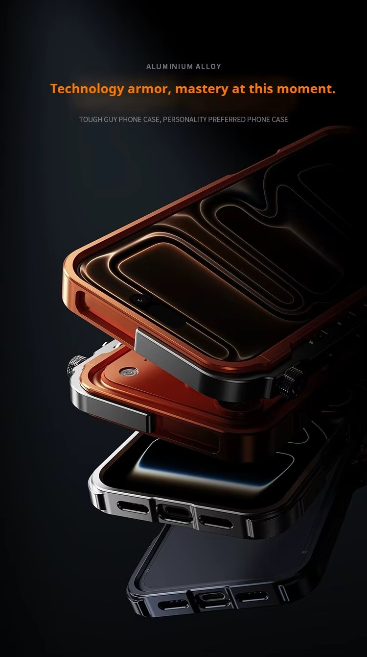 Premium Aluminum Alloy Bumper iPhone Case – MagSafe Compatible Magnetic Cover with Shockproof Frame, Heat Dissipation Design and Camera Protection