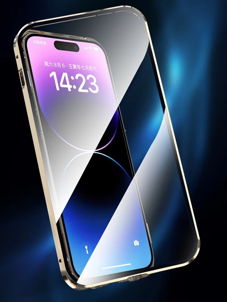 Premium 360° Glass Apple iPhone Case, MagSafe Compatible, Ultra Thin Magnetic Shockproof Full Protection