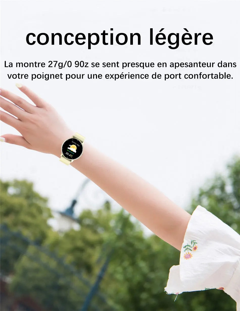 Premium Smartwatch for iPhone – Full Touchscreen Fitness Tracker with Bluetooth, Heart Rate Monitor, IP67 Waterproof