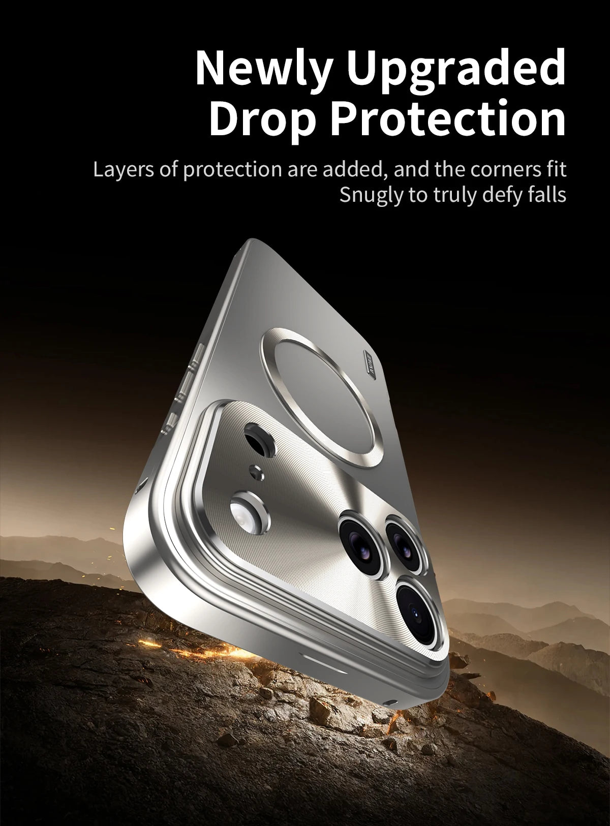 Premium iPhone Case MagSafe Compatible Magnetic Shockproof Cover with Camera Lens Protection Ultra Thin Full Protection Aluminum Frame Frosted Matte Back