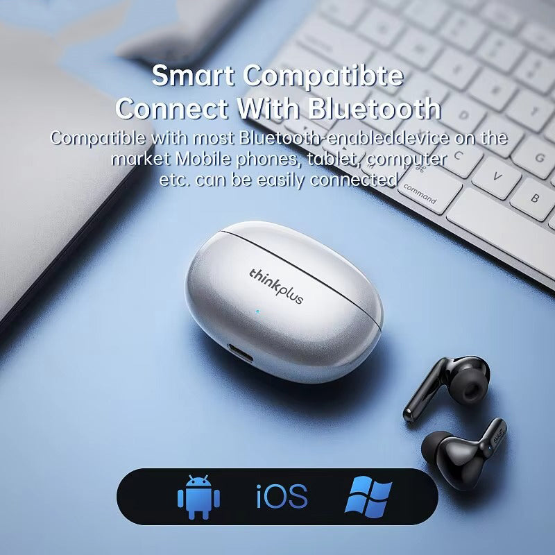 High Quality Bluetooth 5.3 Wireless Earbuds for iPhone – Binaural Sport Headphones with Secure Fit, Clear Mic