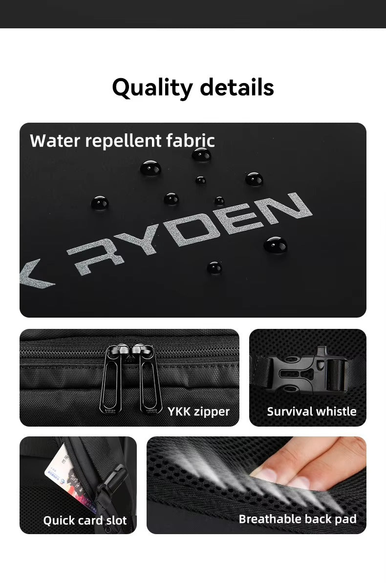 High Quality Waterproof Laptop Backpack for Men, USB Charging Travel Bag, Business Tech Rucksack Fits 17" MacBook