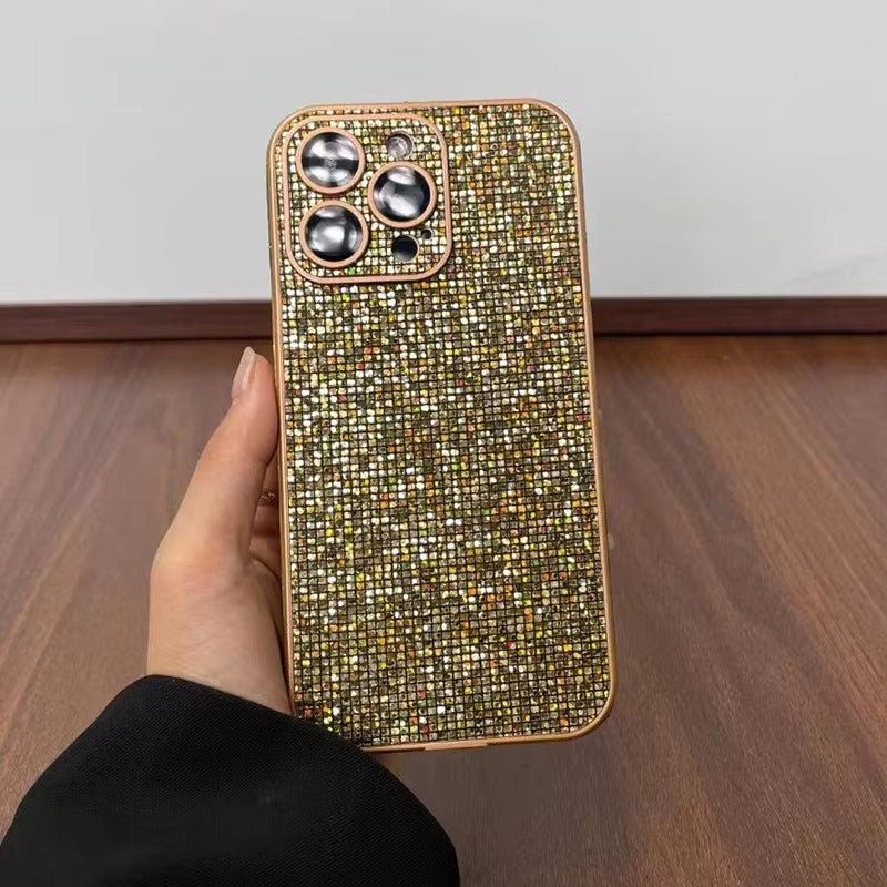 Luxury Apple iPhone Case, MagSafe Compatible, Camera Lens & Screen Protection, Ultra Thin, Shockproof, Magnetic Full All Around Cover – Glitter Diamond Rhinestone Case with Lens Guard for Stylish Bling Protection
