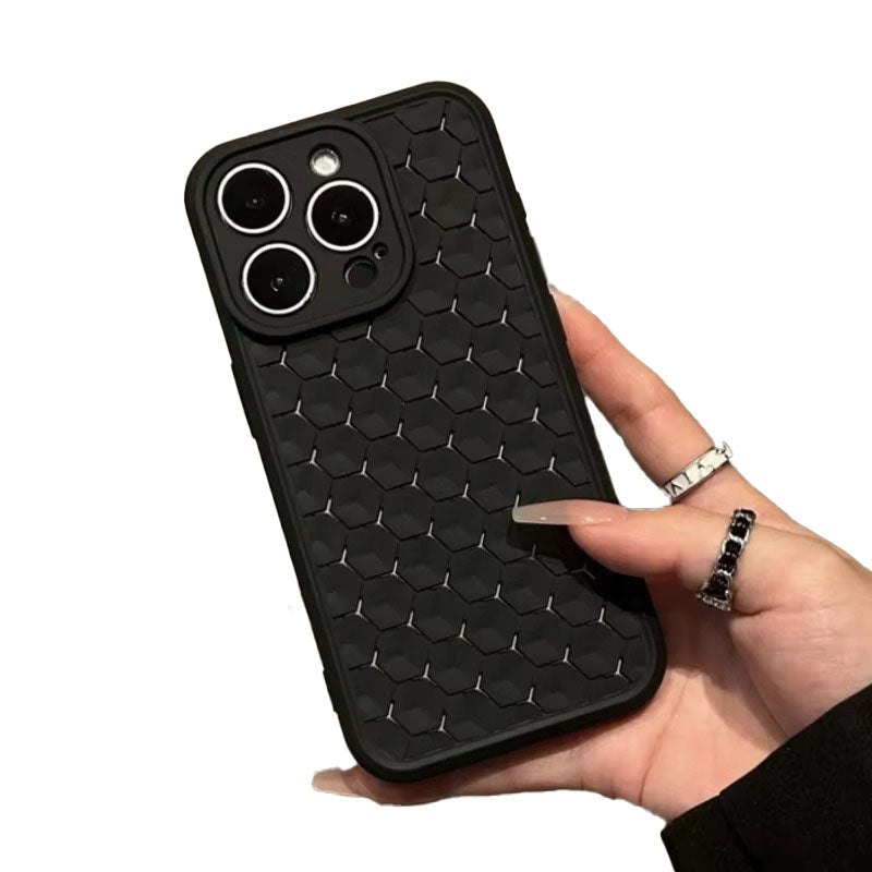 High Quality Apple iPhone Case, MagSafe Compatible, Camera Lens & Screen Protection, Ultra Thin, Shockproof, Magnetic Full All Around Cover – Mesh Honeycomb Silicone Case with Breathable Cooling & Heat Dissipation Design