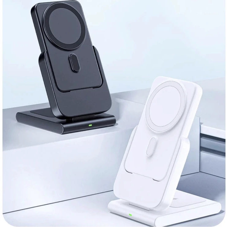 Premium 3-in-1 Magnetic Wireless Charging Station & Portable Power Bank – Fast Charger for iPhone, Apple Watch & AirPods with Detachable Design