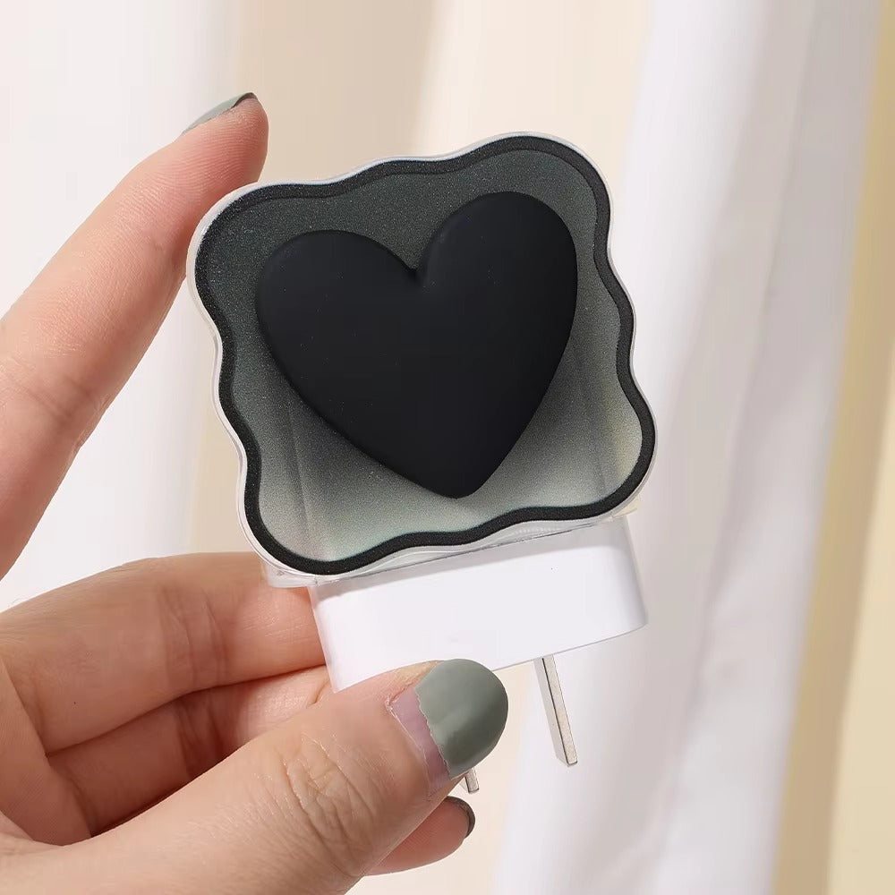 High Quality Heart-Shaped Charger Protector – Silicone Anti-Break, Scratch-Proof Cover Sleeve for Apple 18W, 20W Adapters,