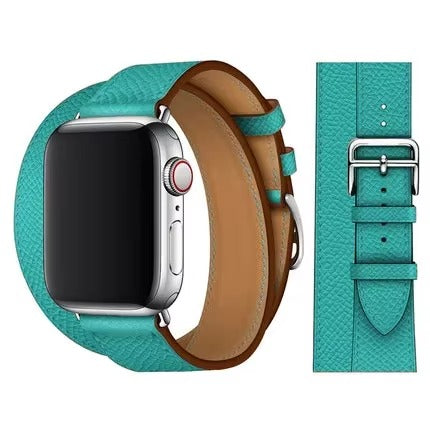 Luxury Genuine Leather Watch Band – Classic, Adjustable, Comfortable Strap for 40mm to 49mm Smartwatches, Men's and Women's