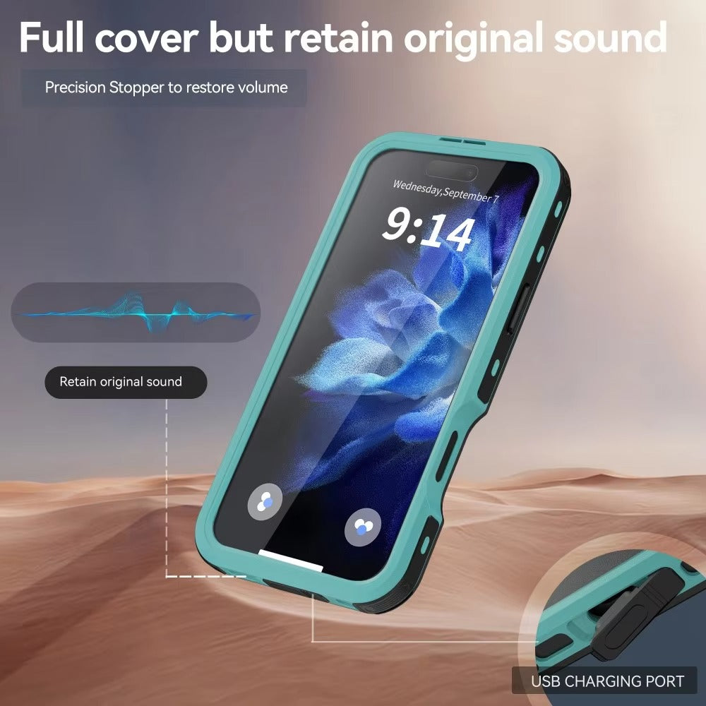 Premium Apple iPhone Case MagSafe Compatible, Camera Lens & Screen Protection, Cover with IP68 Waterproof TPU Armor