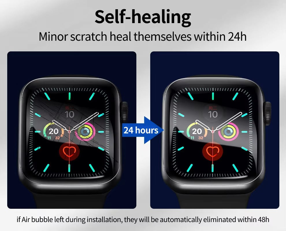 Premium 2-Pack Apple Watch Screen Protector – HD Full Adhesive Scratch-Resistant Display Guard for 40mm to 45mm Smartwatch