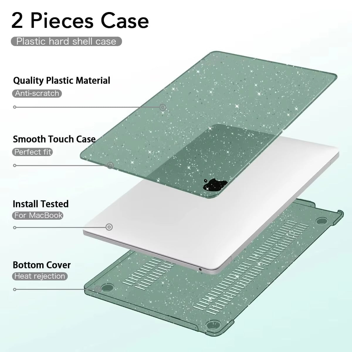 Premium Hard Shell Case for MacBook Air 13.6, 15 M1, M2 and Pro 13, 14, 16 – Slim, Protective Laptop Cover for Apple Notebook, Scratch-Resistant and Lightweight