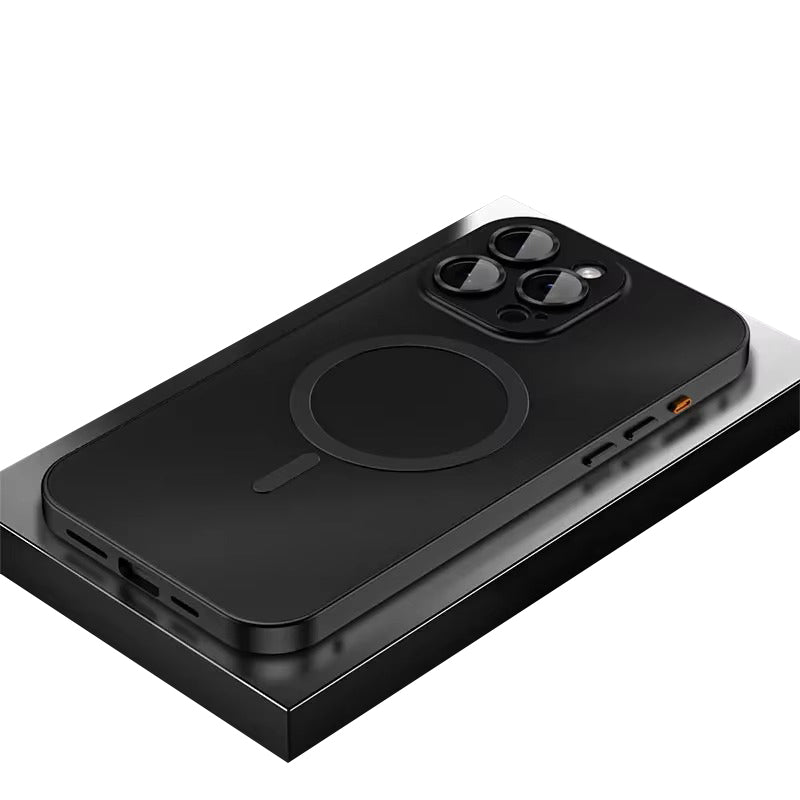 Luxury Apple iPhone Case, MagSafe Compatible, Camera Lens & Screen Protection, Ultra Thin, Shockproof, Magnetic Full All Around Cover – Metal Frame Case with Aluminum PC Back Panel for Sleek Durable Protection