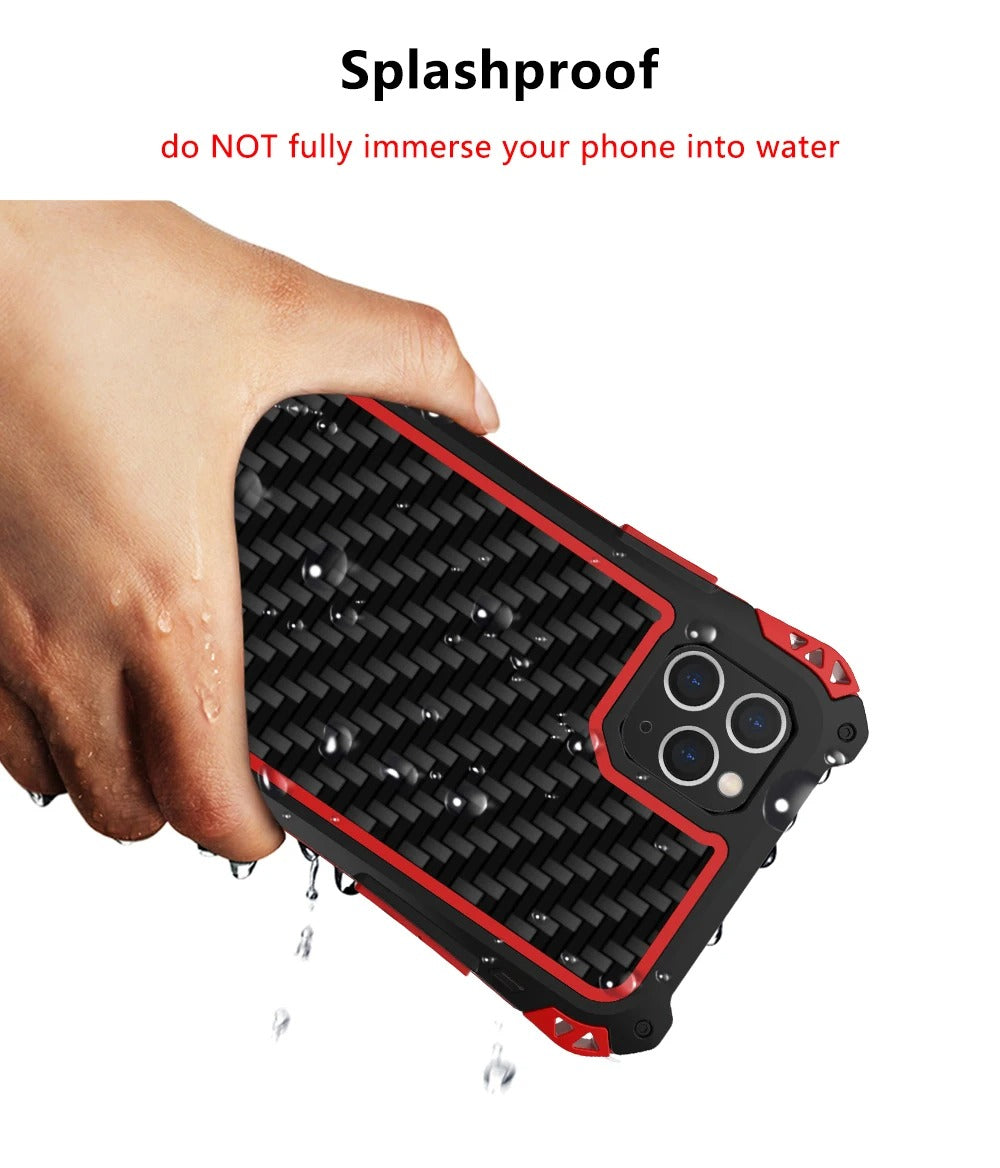 Robust Apple iPhone Case, MagSafe Compatible, Camera Lens & Screen Protection, Ultra Thin, Shockproof, Magnetic Full All Around Cover – Hard Metal Armor Case with Aluminum Alloy & TPU Silicone Shockproof Design