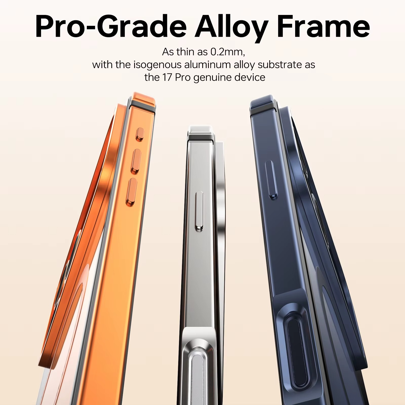 Premium Aluminum Alloy iPhone Case – MagSafe Compatible Magnetic Cover with Shockproof Frame, Transparent Back and Raised Camera Lens Protection