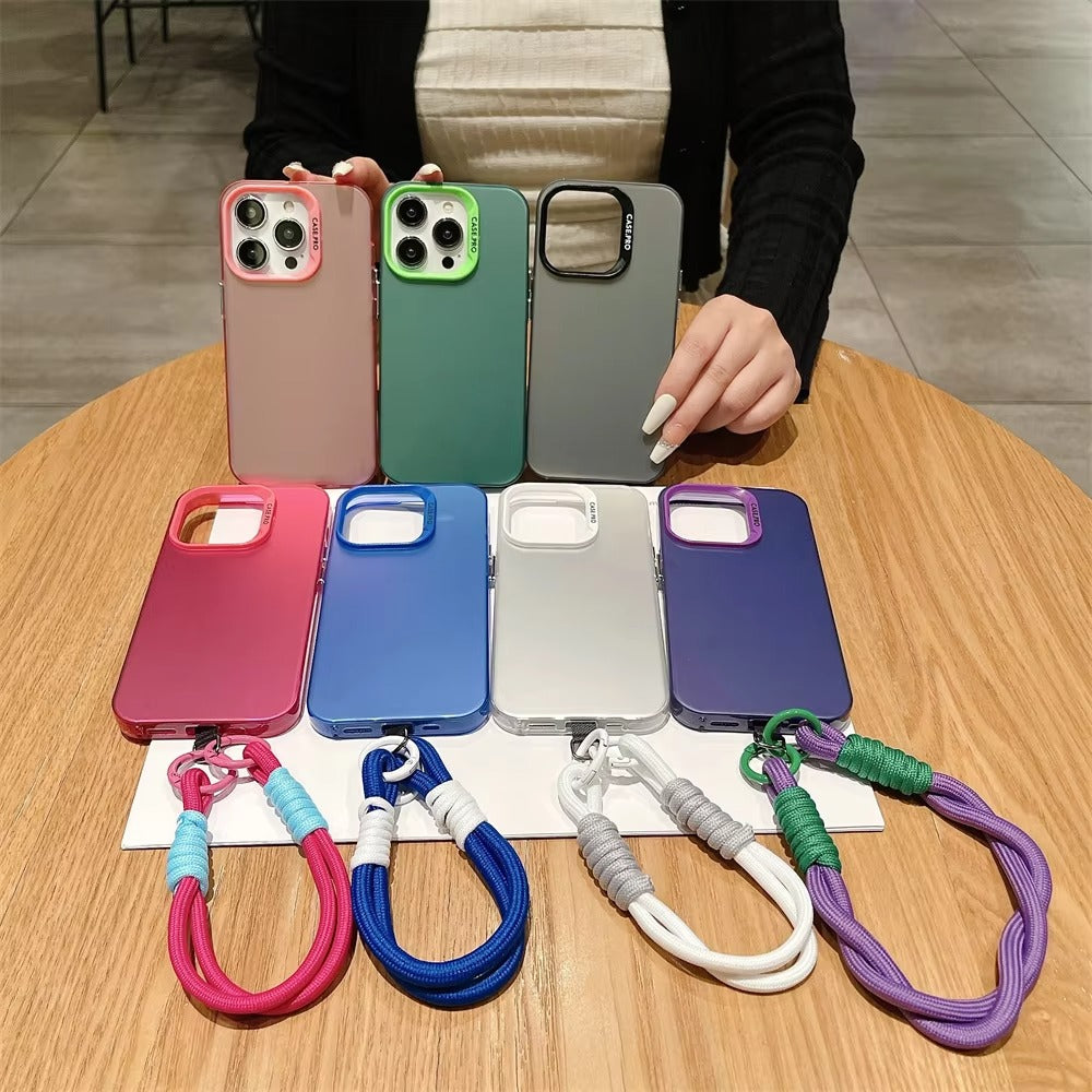 Premium Apple iPhone Case, MagSafe Compatible, Camera Lens & Screen Protection, Ultra Thin, Shockproof, Magnetic Full All Around Cover – Double Layer Silver Lanyard Case with Stylish Color Accents