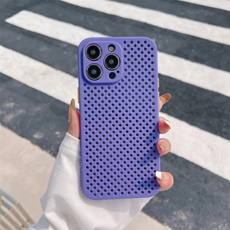 Luxury Apple iPhone Case, MagSafe Compatible, Camera Lens & Screen Protection, Ultra Thin, Shockproof, Magnetic Full All Around Cover – Hollow Soft Case with Heat Dissipation Design & Plain Color Ultra Thin Finish