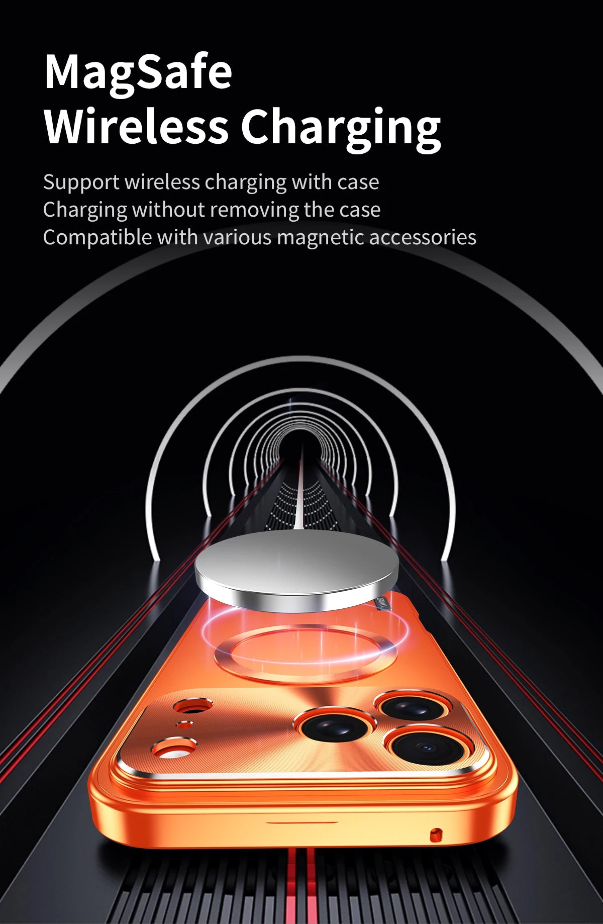 Premium iPhone Case MagSafe Compatible Magnetic Shockproof Cover with Camera Lens Protection Ultra Thin Full Protection Aluminum Frame Frosted Matte Back