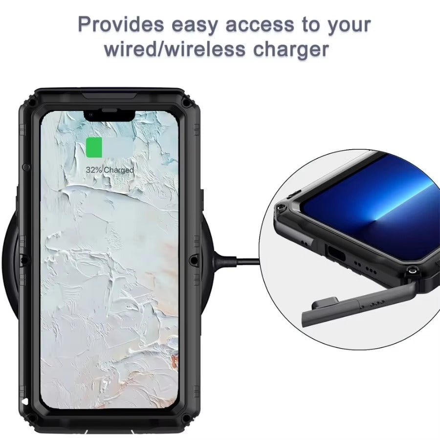 Robust Apple iPhone Case MagSafe Compatible, Camera Lens & Screen Protection, Cover with IP68 Waterproof Armor Design