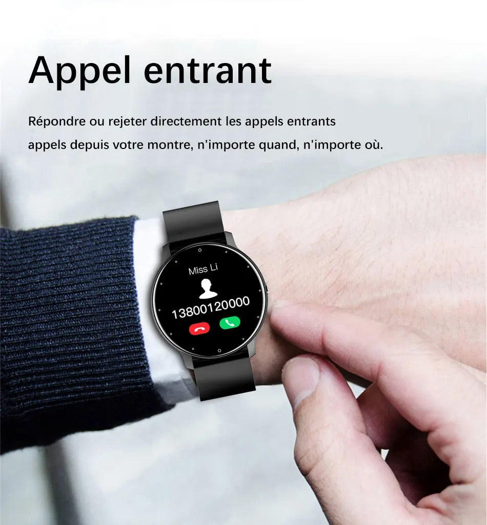 Premium Smartwatch for iPhone – Full Touchscreen Fitness Tracker with Bluetooth, Heart Rate Monitor, IP67 Waterproof